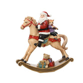 Decoris Polyresin Santa on Rocking Chair 24cm
